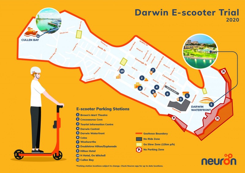 Darwin Australia, Neuron e-scooter trial